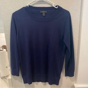 Navy Blue J Crew Sweater. 100% Merino Wool. Small. Great Condition.